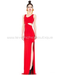 Tatiana Red Cut-Out Maxi Dress